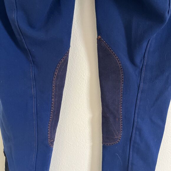 Piper By Smartpak Wellesley Piped Knee-Patch Breech, Navy/Orange- Size 14 - Picture 9 of 9